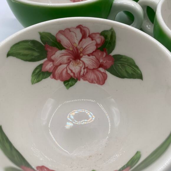 Vintage Syracuse China Greenbrier Hotel Set of Four Bouillon Cups Soup Bowls - Picture 3 of 5
